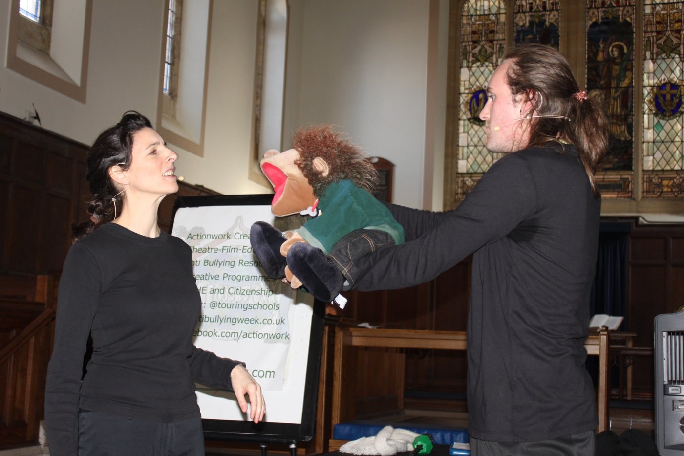 Creative workshop activity using puppetry and performance